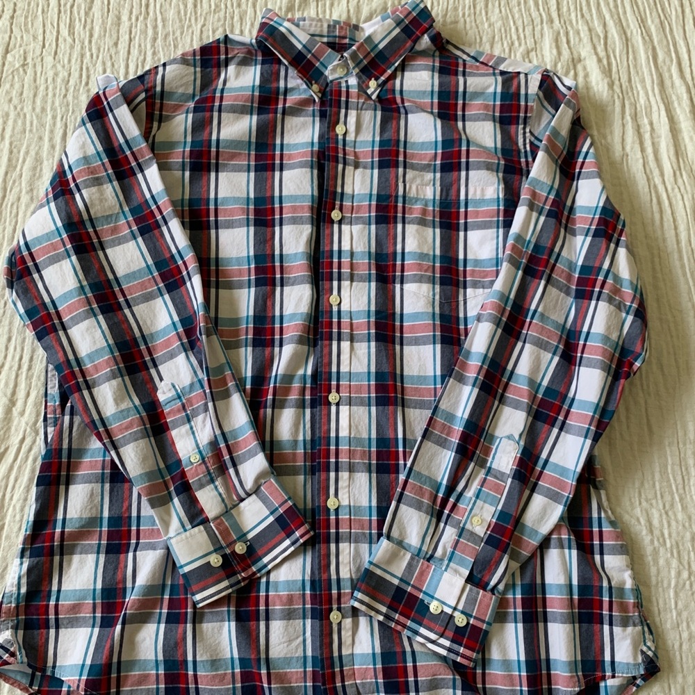 Banana Republic Red, White & Blue Plaid